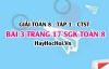 Giải bài 3 trang 17 Toán 8 Tập 1 SGK Chân trời sáng tạo